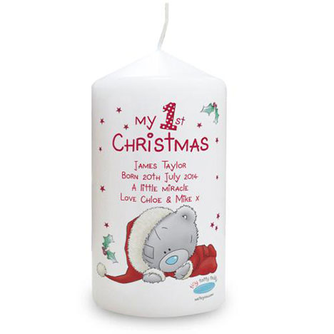 Personalised My 1st Christmas Tiny Tatty Teddy Candle £12.99
